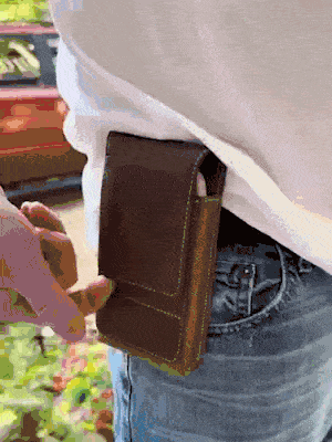 ⚡Big Discount | Waist Belt Cell Phone Pouch 📱 Multi-Pocket Leather Holster with Card Holder